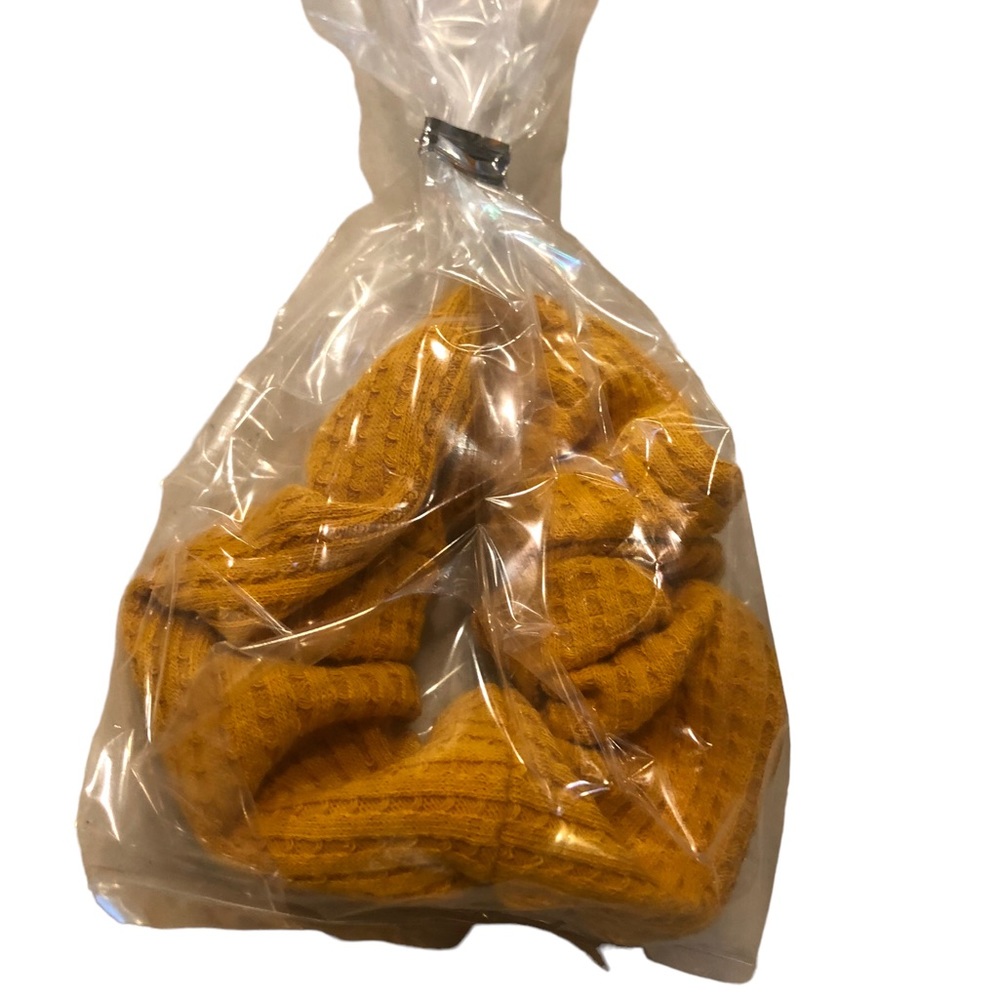 NWT Handmade Mustard Yellow Textured Scrunchy: Proceeds for School Fundraiser